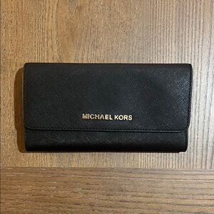 Michael Kors Black Saffiano Leather Wallet